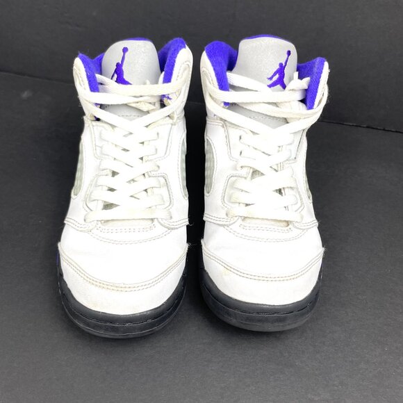 Nike Air Jordan 5 Retro (GS) “Grape Ice” White/Court Purple 440889-141 Size 13C - Picture 2 of 11